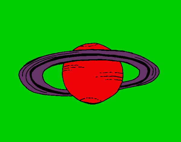 Dibujo Saturno pintado por davitd