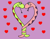 Dibujo Serpientes enamoradas pintado por davitd