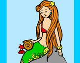 Dibujo Sirena con caracola pintado por MIRIAM_P