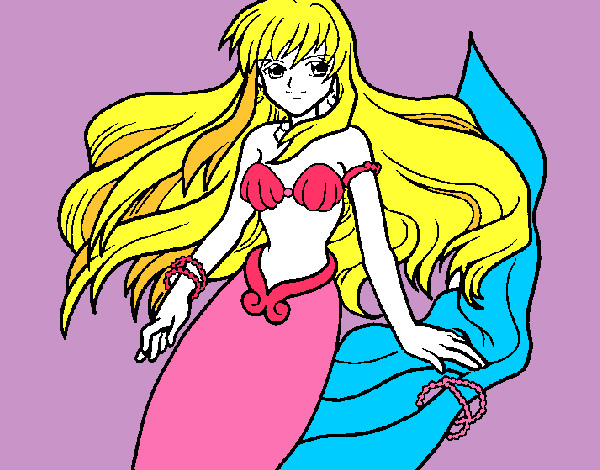 Dibujo Sirena pintado por choki