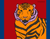 Dibujo Tigre 3 pintado por Wavid05