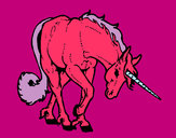 Dibujo Unicornio bravo pintado por cucui1233