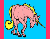 Dibujo Unicornio bravo pintado por melani123