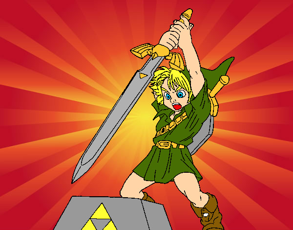 Dibujo Zelda pintado por zule
