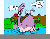 Dibujo Apatosaurios en el agua pintado por Dibujos-nt