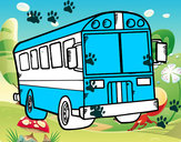 Dibujo Autobús del colegio pintado por geju
