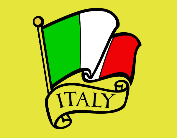 Dibujo Bandera de Italia pintado por Piglets