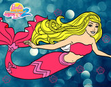 Dibujo Barbie sirena pintado por nvilaseca