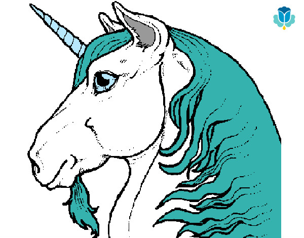 Dibujo Cabeza de unicornio pintado por ArantxaHi