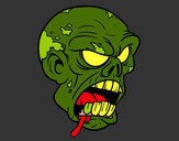 Dibujo Cabeza de zombi pintado por yorik 