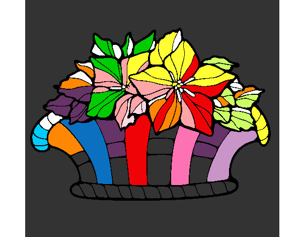 Dibujo Cesta de flores 8 pintado por yacita