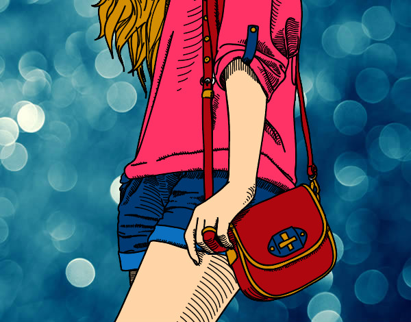 Dibujo Chica con bolso pintado por AiHaibara