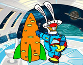 Dibujo Conejo astronauta pintado por rocioms