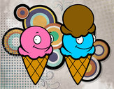 Dibujo Cucuruchos de helado pintado por Bartolo