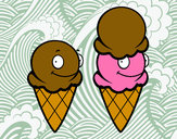 Dibujo Cucuruchos de helado pintado por juliana82