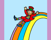 Dibujo Duende en el arco iris pintado por queyla