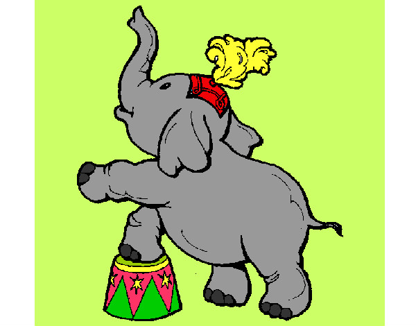 Dibujo Elefante pintado por DAZAELLE