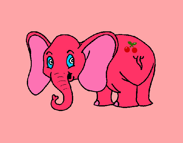 Dibujo Elefante pequeño pintado por davitd