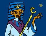Dibujo Faraón enfadado pintado por queyla