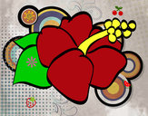Dibujo Flor de lagunaria pintado por lucia_sica