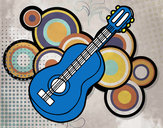 Dibujo Guitarra clásica pintado por arellano4