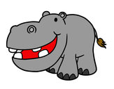 Dibujo Hipopótamo pequeño pintado por juliana82