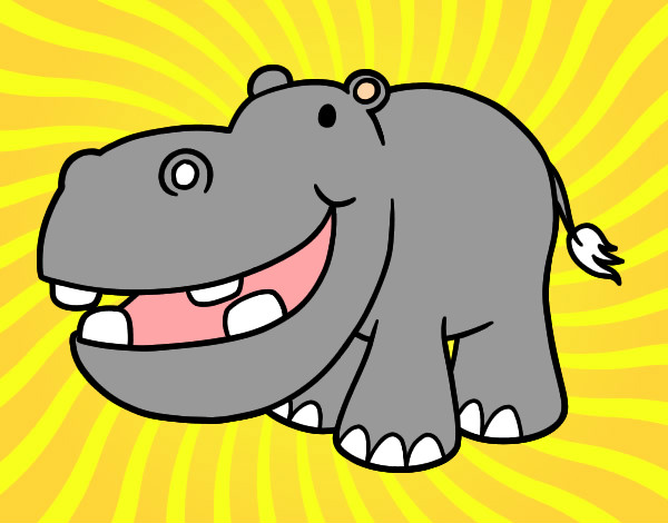 Dibujo Hipopótamo pequeño pintado por Max501