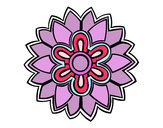 Dibujo Mándala con forma de flor weiss pintado por Barvi