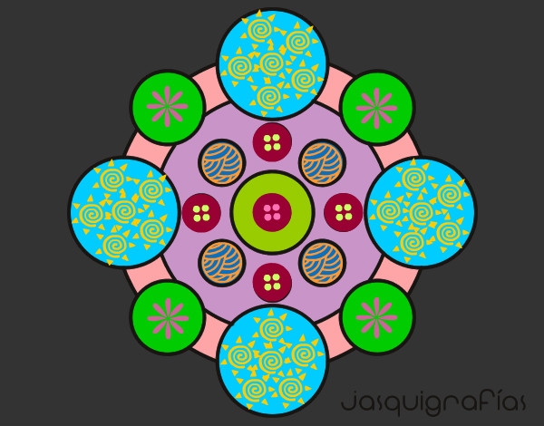 Mandala con redondas