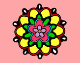 Dibujo Mándala con una flor pintado por STREGA