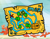 Dibujo Mapa del tesoro pintado por juanca