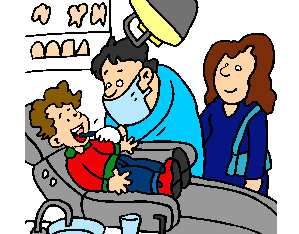 Dibujo Niño en el dentista pintado por ISACRIS