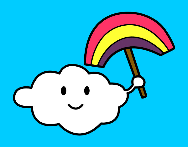 Dibujo Nube con arcoiris pintado por CaSsAnDrA_