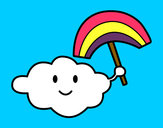 Dibujo Nube con arcoiris pintado por CaSsAnDrA_