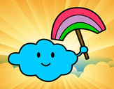 Dibujo Nube con arcoiris pintado por solluna