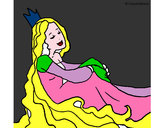 Dibujo Princesa relajada pintado por yossy2306