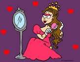 Dibujo Princesa y espejo pintado por yolenny