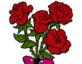 Dibujo Ramo de rosas pintado por yolenny