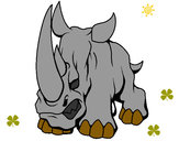 Dibujo Rinoceronte II pintado por panchiro