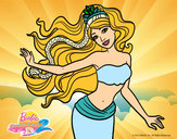 Dibujo Sirena con corona pintado por queyla
