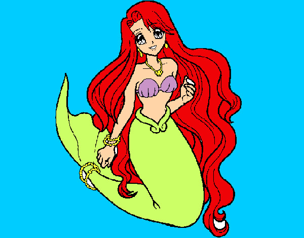 Dibujo Sirenita pintado por Barvi