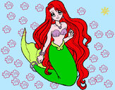 Dibujo Sirenita pintado por laire