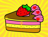 Dibujo Tarta de fresas pintado por denisse19