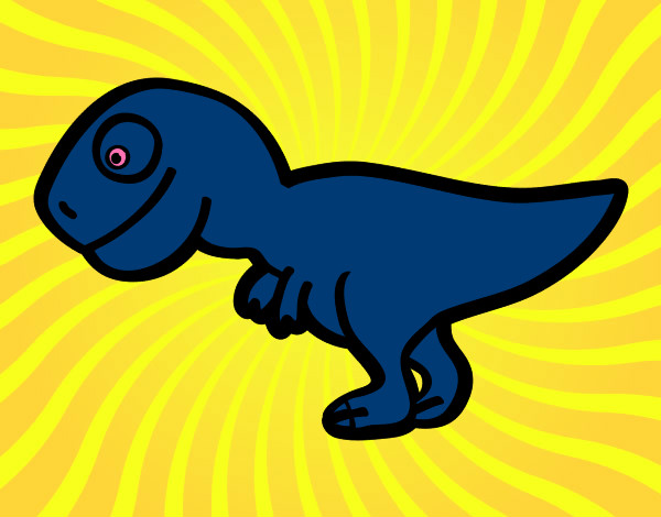 Dibujo Tiranosaurio rex joven pintado por crismax