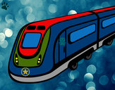 Dibujo Tren de alta velocidad pintado por dumbass