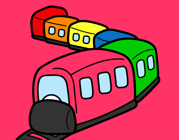 Dibujo Tren en camino pintado por crismax
