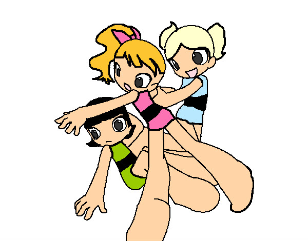 Dibujo 3 chicas pintado por ArantxaHi