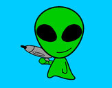 Dibujo Alienígena II pintado por erik8