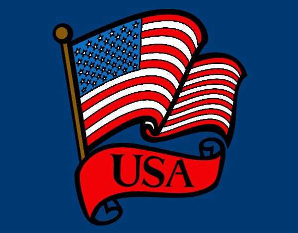 Dibujo Bandera de los Estados Unidos pintado por balma