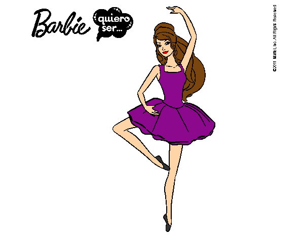 Dibujo Barbie bailarina de ballet pintado por Vampy97